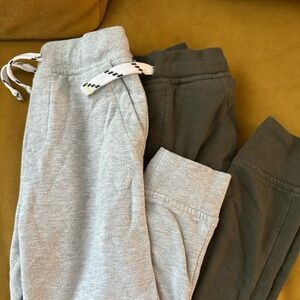 Crew Cuts Boys Heather Gray and Olive Joggers Sz6/7